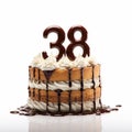 Creative Commons Cake With Number 38 In Long Exposure Style