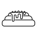 Cake pastry icon outline vector. Sweet party