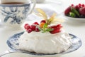 Cake Pavlova. Royalty Free Stock Photo