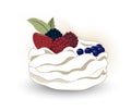 Sweet cake pavlova Royalty Free Stock Photo