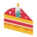 Cake Piece Vector Illustration Icon  Vector icon which can be easily modified or edit Royalty Free Stock Photo