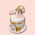 Cake Pinky and doggy