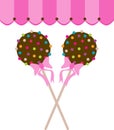 Cake pops with canopy