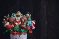 Cake pops with Christmas decoration Royalty Free Stock Photo