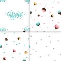 Cake pops seamless pattern