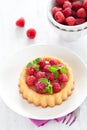 Cake with raspberries Royalty Free Stock Photo