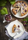 Cake with red grapes Royalty Free Stock Photo