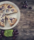 Cake with red grapes Royalty Free Stock Photo