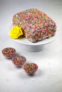 Cake with 100s and 1000s sprinkles