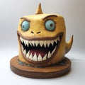 Monster Cake: A 3d Rendering In The Style Of Jamie Hewlett