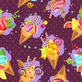 Cake seamless pattern Royalty Free Stock Photo