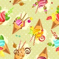 Cake seamless pattern Royalty Free Stock Photo