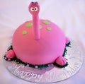 Pink Dinosaur Cake
