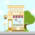 Cake Shop Store Front Building Background Illustration Royalty Free Stock Photo