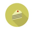 Cake slice icon illustrated in vector on white background