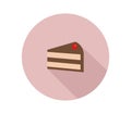 Cake slice icon illustrated in vector on white background