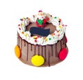 Cake, snowmen Christmas ice cream cake Royalty Free Stock Photo