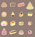 Cake stickers Royalty Free Stock Photo
