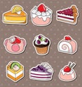 Cake stickers Royalty Free Stock Photo