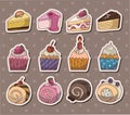 Cake stickers Royalty Free Stock Photo