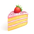 Cake with strawberry Royalty Free Stock Photo