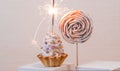 Cake tart white set sail champagne delivery sparkler firecracker