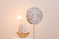 Cake tart white set sail champagne delivery sparkler firecracker