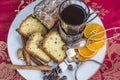 Cake and tea Royalty Free Stock Photo