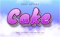 Cake text effect editable Royalty Free Stock Photo