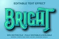 Bright Neon Text effect fully editable vector Royalty Free Stock Photo