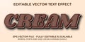 Cream Cake Text effect Editable Vector Royalty Free Stock Photo