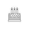 Cake thin line icon