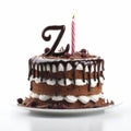 Zany Typography Cake With One Candle - Associated Press Photo