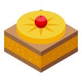 Cake traditional confection icon isometric vector. Bakery cuisine