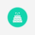 Cake vector icon sign symbol Royalty Free Stock Photo