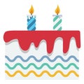 Cake Vector icon which can be easily modified or edit Royalty Free Stock Photo