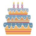 Cake Vector icon which can be easily modified or edit Royalty Free Stock Photo