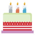 Cake Vector icon which can be easily modified or edit Royalty Free Stock Photo
