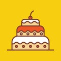 Cake. Vector illustration decorative design Royalty Free Stock Photo