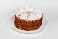 Cake on a white background with tenderloin Royalty Free Stock Photo
