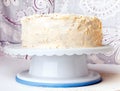 Cake with white buttercream frosting Royalty Free Stock Photo