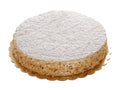 Cake whole sweet puff pastry isolated