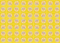 Cake on a yellow background, seamless texture, packaging Royalty Free Stock Photo
