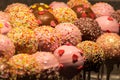 Cakepops decorated with candy melt and chocolate