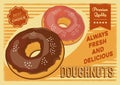 Donut Donuts Doughnut Doughnuts Signage Poster Rustic