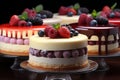 Cakes close up vivid hues, exquisite charm, captivating the senses with its allure