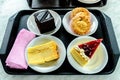 Cakes collection of samples in the Cameron Highlands in Malaysia Royalty Free Stock Photo