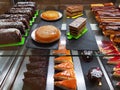 Cakes with different fillings and flavors