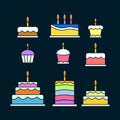 Cakes and pies icon Royalty Free Stock Photo