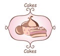 Cakes on a pink